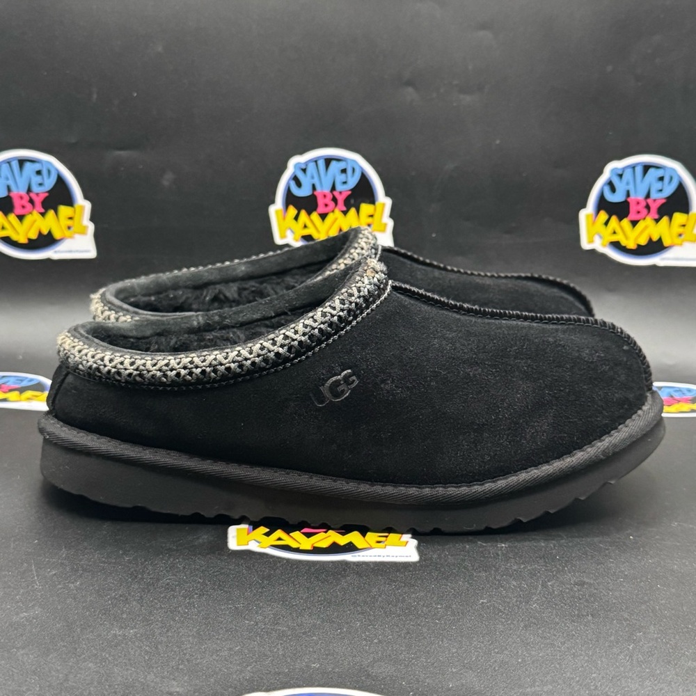 Size 6 - UGG K Tasman II Women Black Braid Slippers Slip On Shoes 1019066K